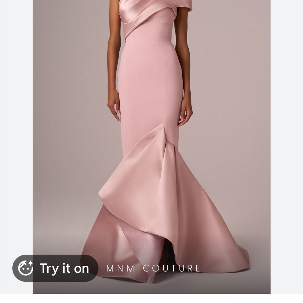 MNM COUTURE Blush Pink Mermaid Gown